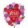 The Round Top Collection Pot Stakes | Floral "Love" Heart