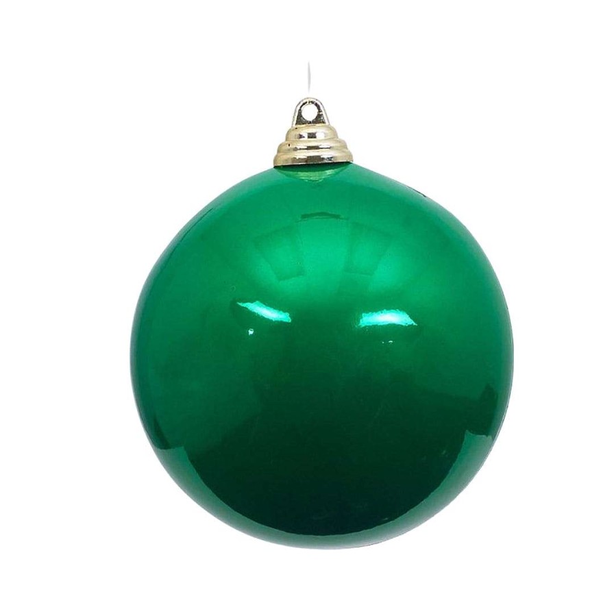 Farrisilk Mardi Gras | Emerald Green Candy Apple Finish Ball, 4"