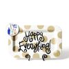 Happy Everything Table Decor | Neutral Dot Rectangle Mini Entertaining Platter By Happy Everything!