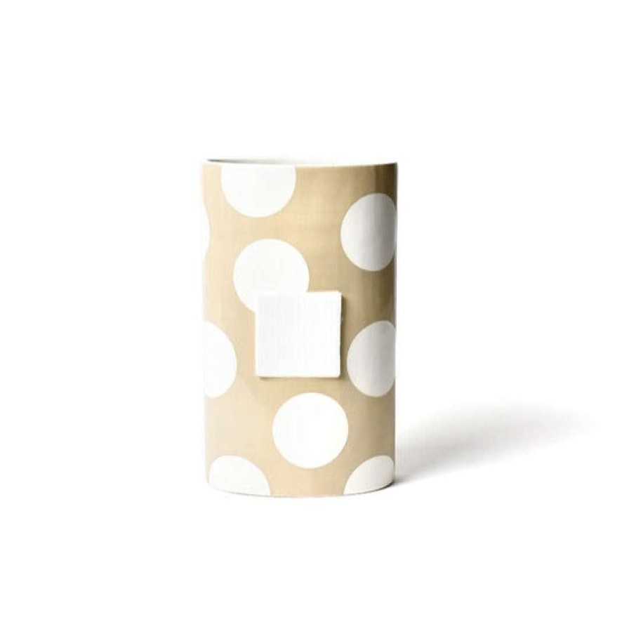 Happy Everything Decorative Containers | Neutral Dot Big Oval Vase By Happy Everything!