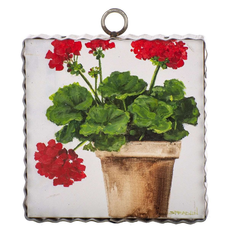 The Round Top Collection Spring | Pot Of Geraniums Mini Gallery Art