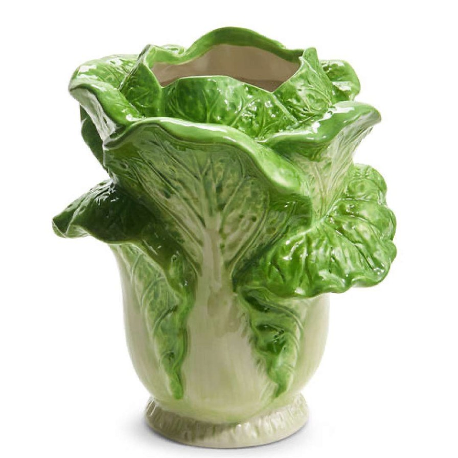 RAZ Spring | Green Cabbage Vase, 9.5"