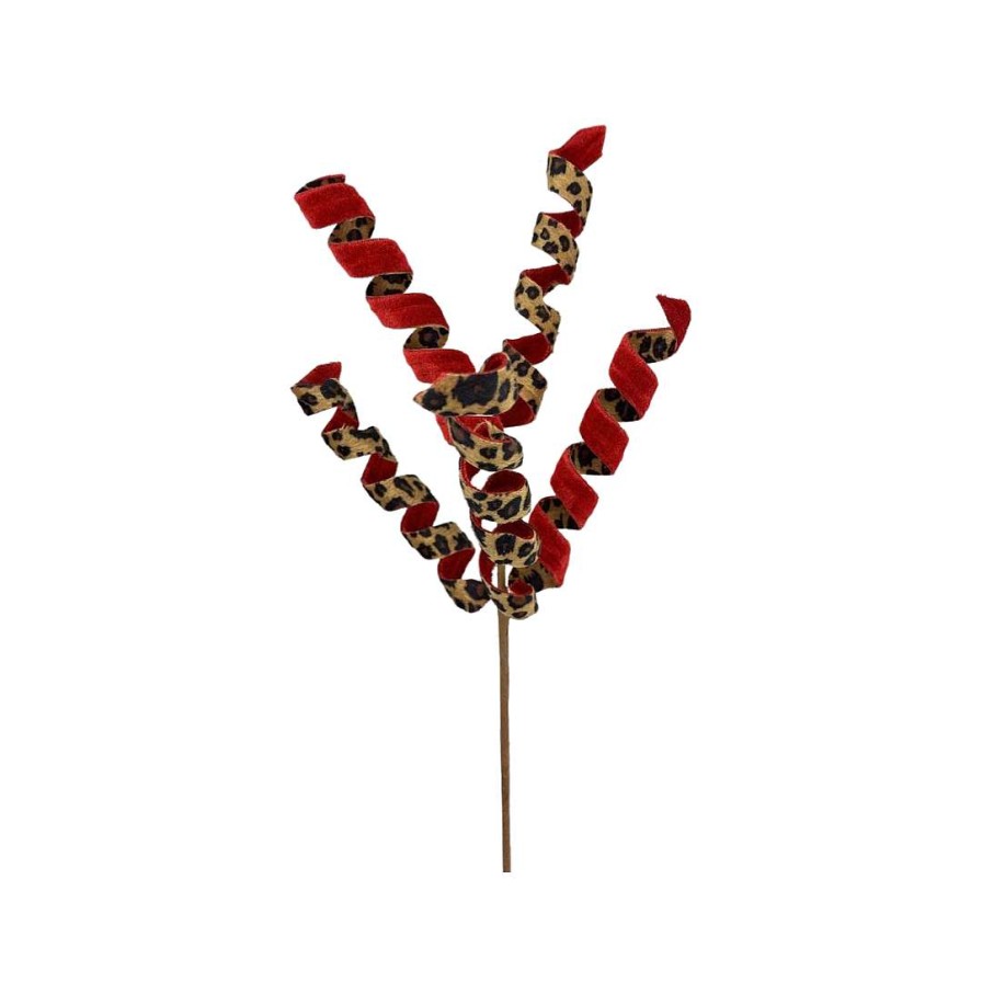 Liberty Floral Floral | Red And Leopard Frizzy Curly Pick