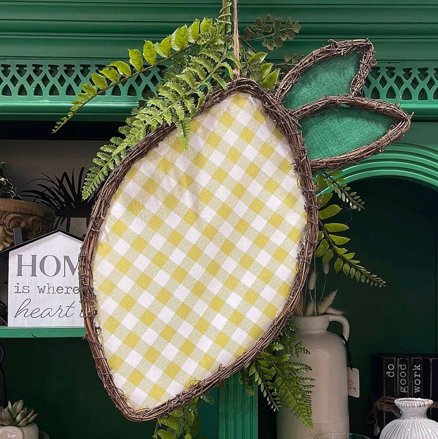 Craig Bachman Hanging Decor | Lemon Fabric Grapevine Door Design