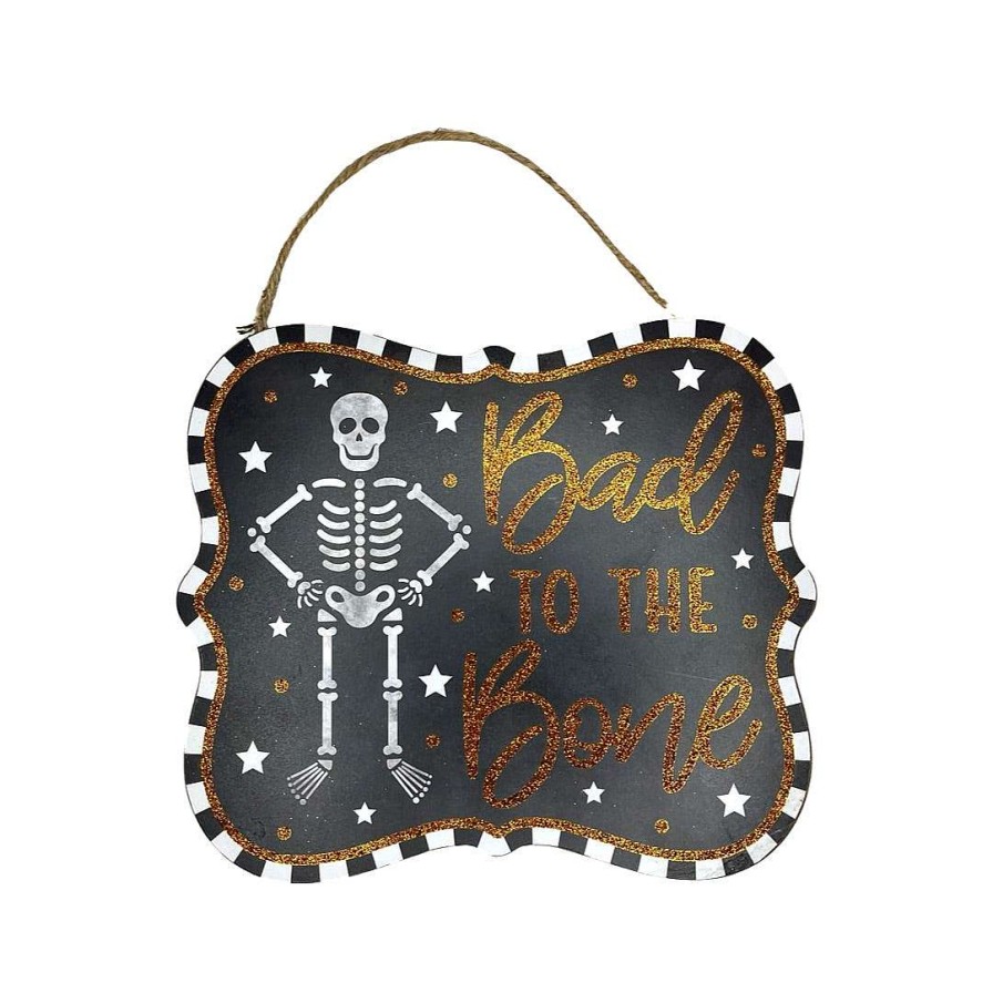 Craig Bachman Signs | Bad To The Bone Glitter Sign