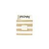 Happy Everything Table Decor | Neutral Stripe Medium Nesting Cube By Happy Everything!