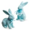 RAZ Focal Points | Pastel Blue Flocked Bunny