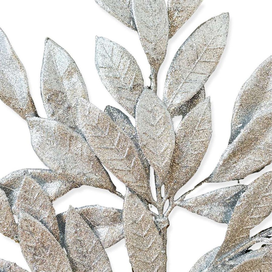 Direct Export Co. Floral | Silver Bay Leaf Glitter Spray