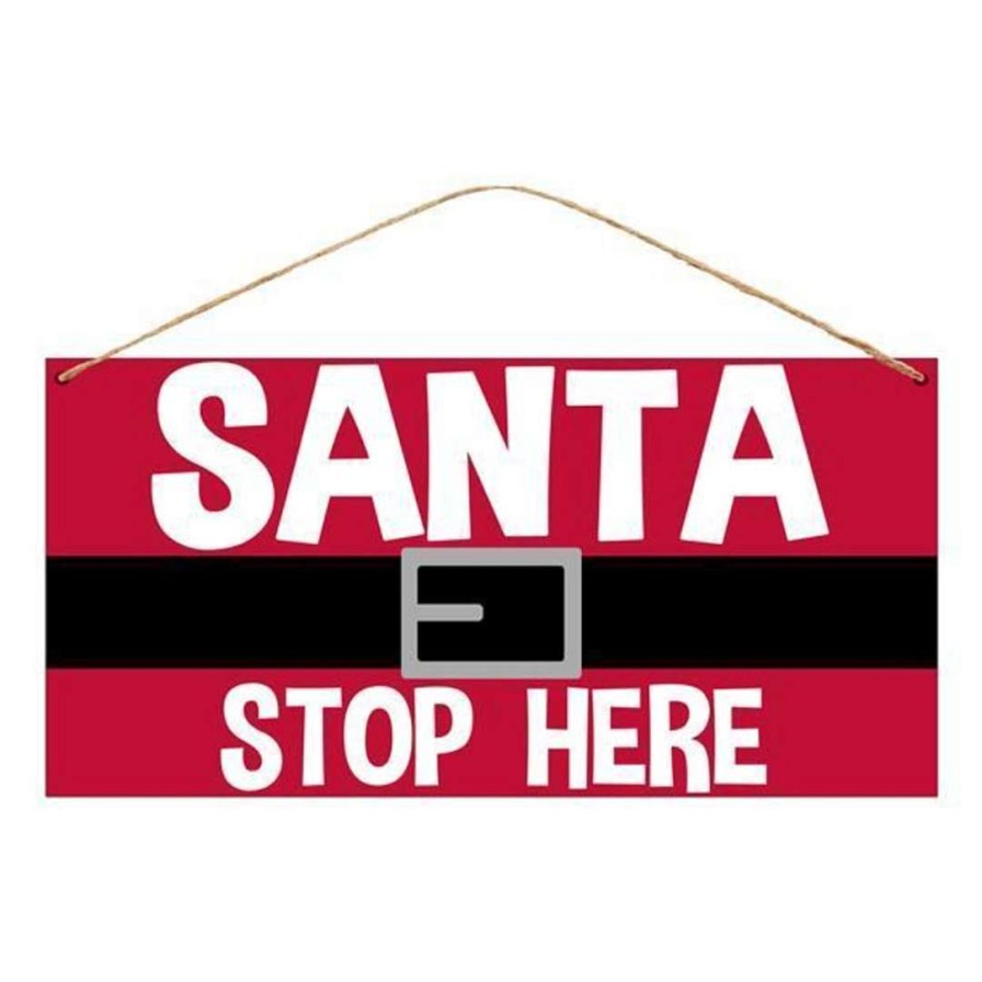 Craig Bachman Signs | Santa Stop Here Sign