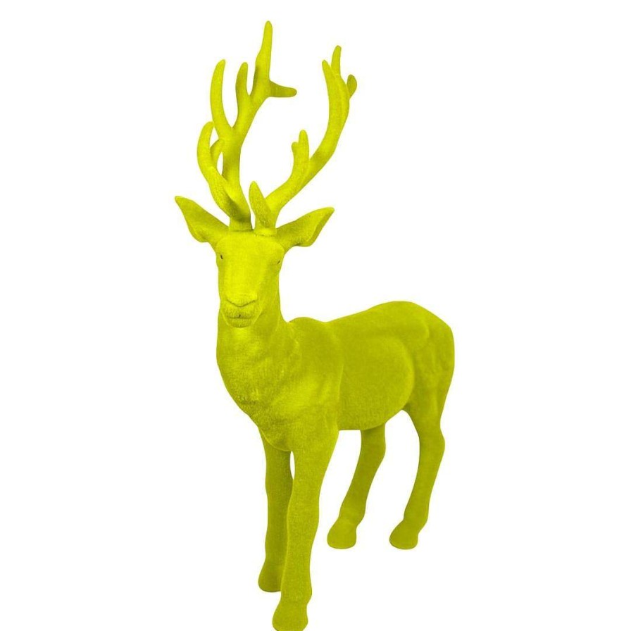 180 Degrees Home Accents | Flocked Deer, Large