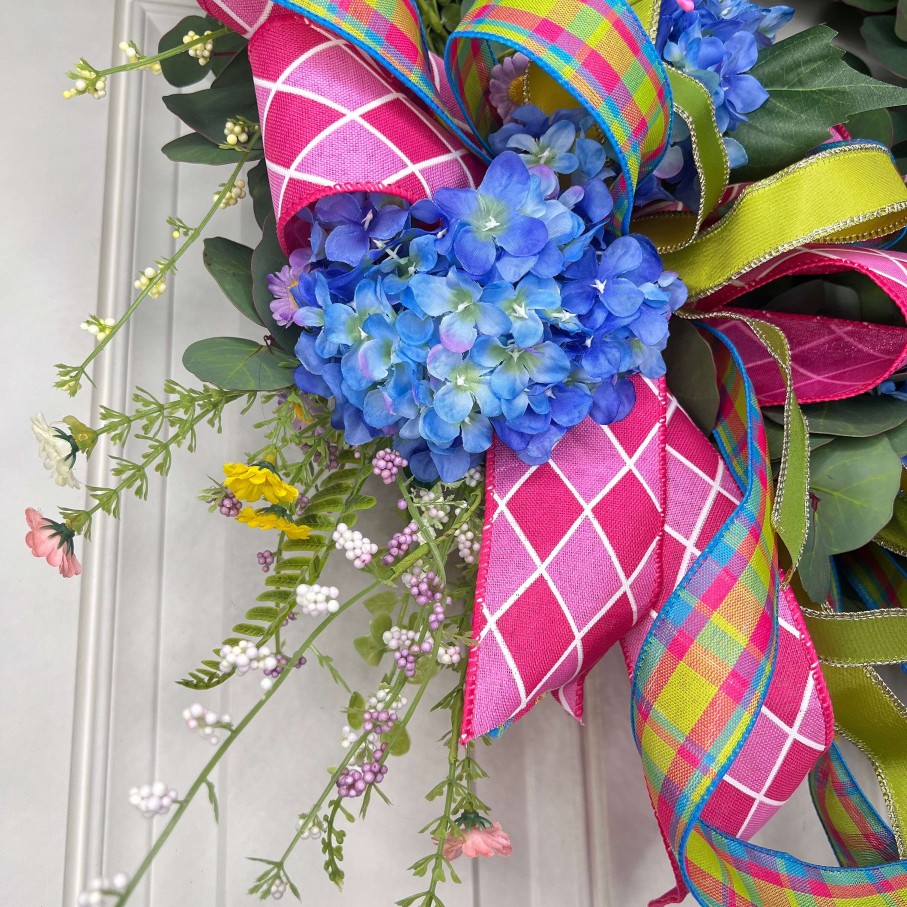 Miss Cayce's Miss Cayce'S Creations | Blooming Blue Hydrangea Wreath