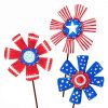 The Round Top Collection Pot Stakes | Patriotic Ribbon Flowers