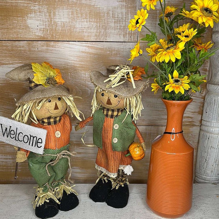 Liberty Floral Figurines | Boy Decor Scarecrow Standing