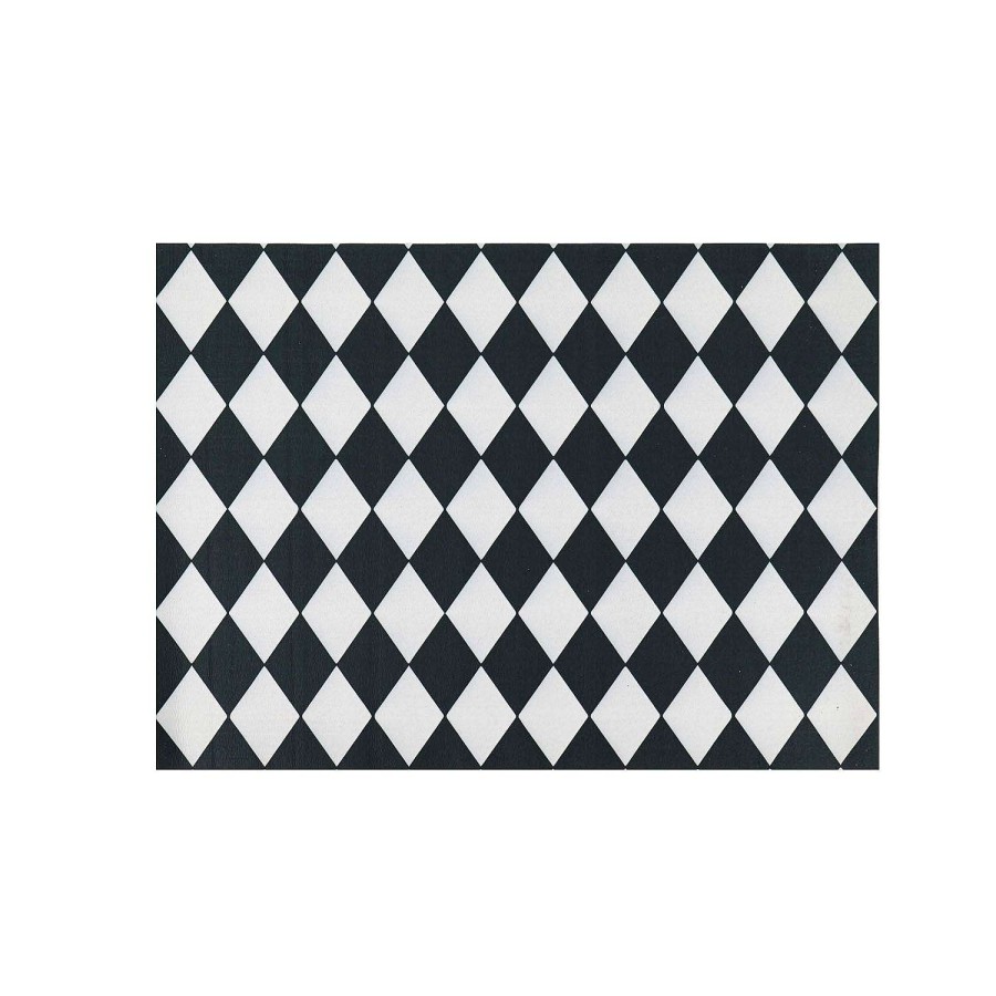 Evergreen Rugs & Mats | Diamond Black And White Layering Mat