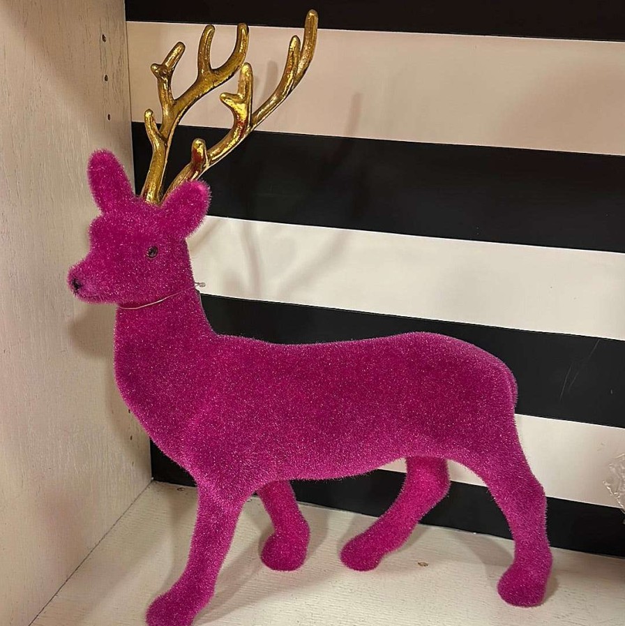 180 Degrees Figurines | Flocked Deer