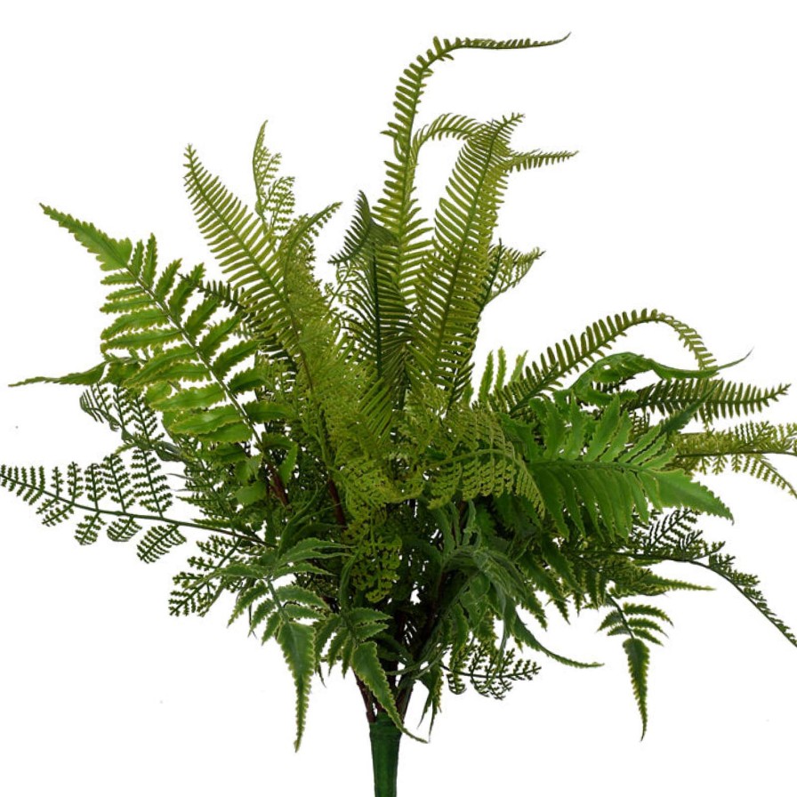 CRI Floral Decor | Soft Touch Mixed Fern Bush, 21"