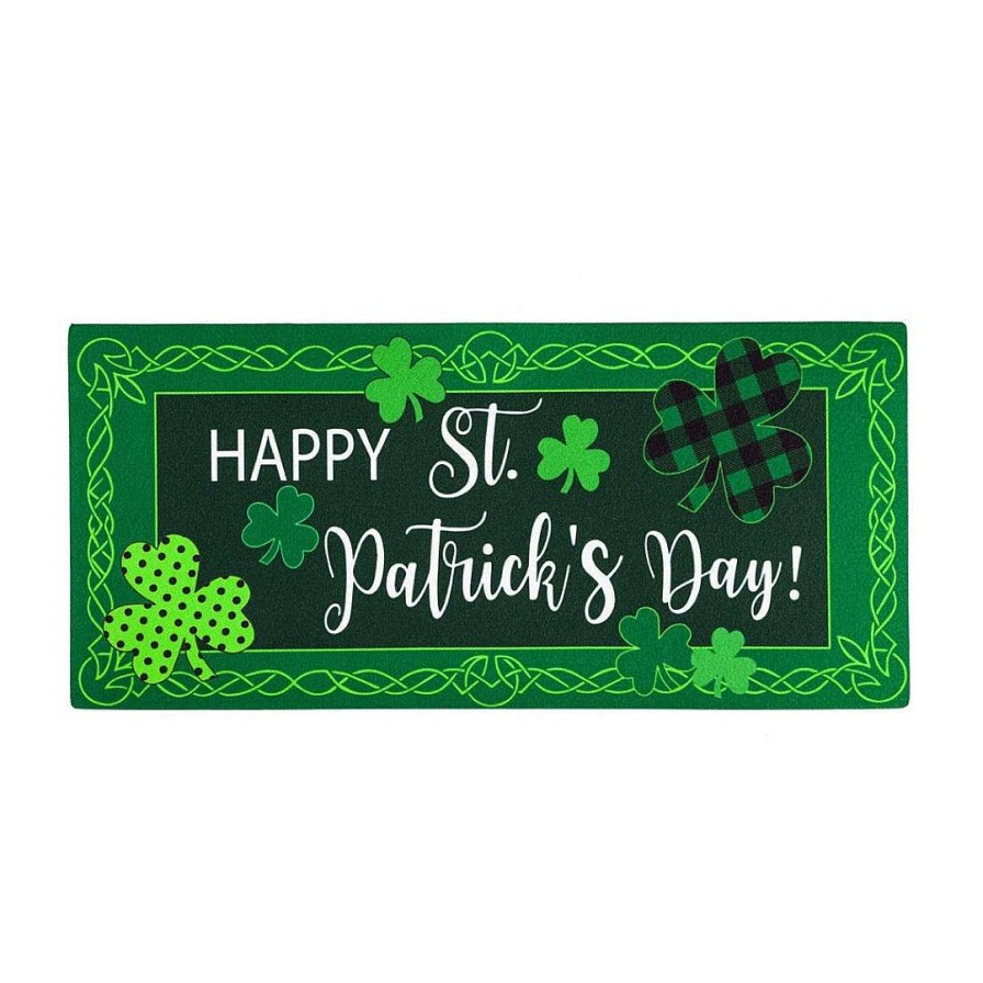 Evergreen Rugs & Mats | St. Patrick'S Patterned Shamrock Mat Insert