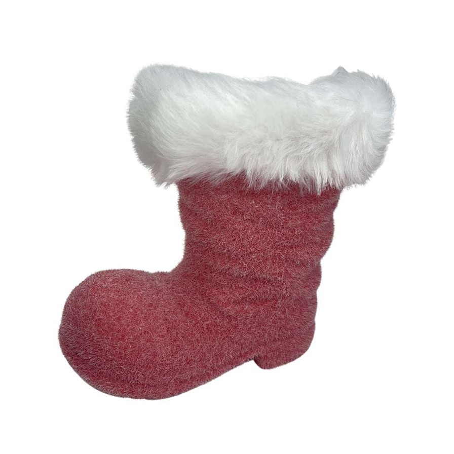 180 Degrees Home Accents | Flocked Boot, 8"