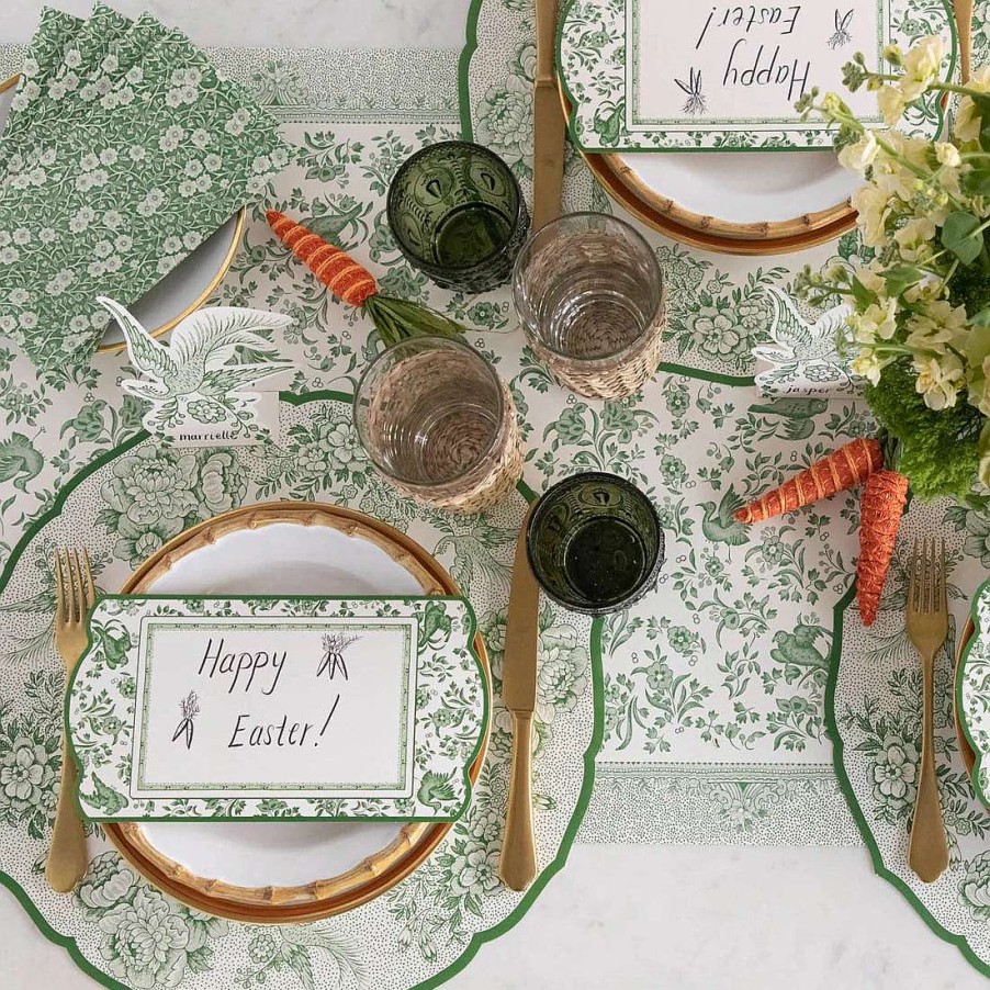 Hester & Cook Party Diy | Green Regal Peacock Placemat Sheets