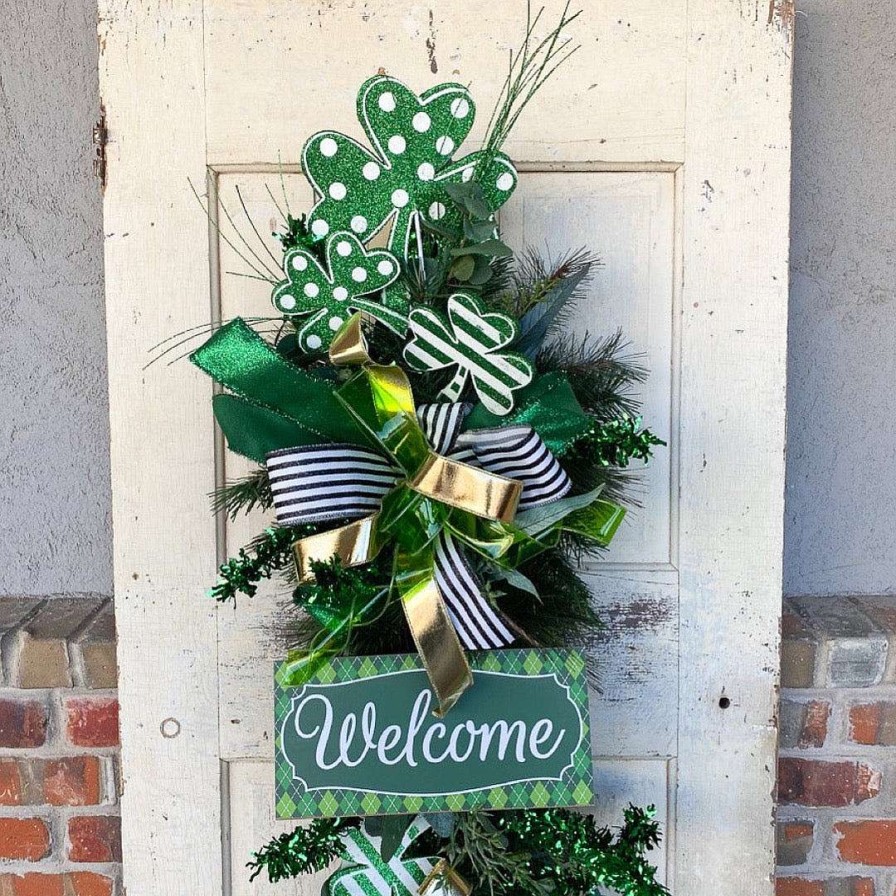 Craig Bachman St. Patrick'S Day | Green Argyle Welcome Sign