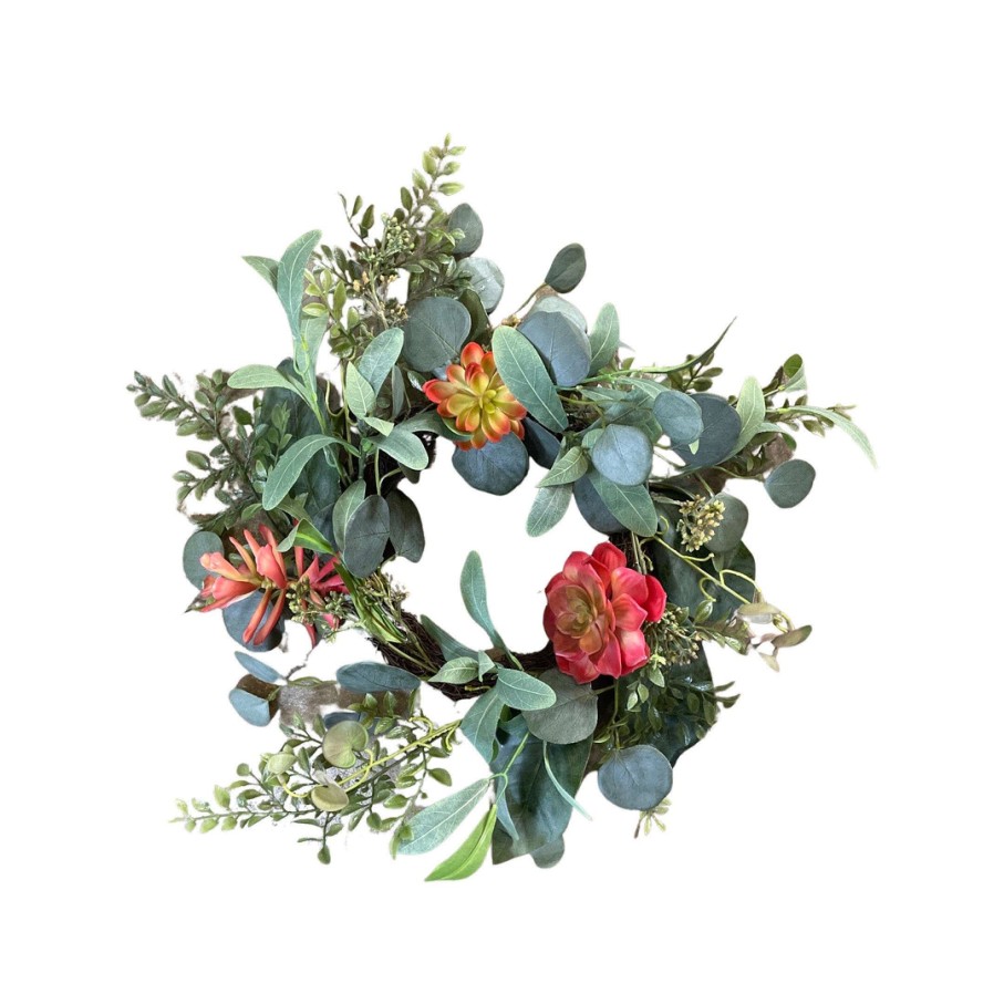 CRI Door Decor | Mixed Succulent Wreath 6"