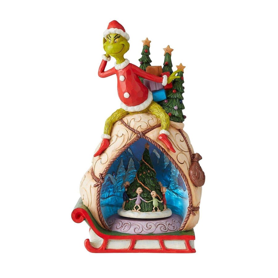 Department 56 Home Accents | Grinch Light Rotatable Scene, Dept. 56 Village