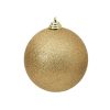 Farrisilk Mardi Gras | Gold Glitter Ball Ornament, 8"