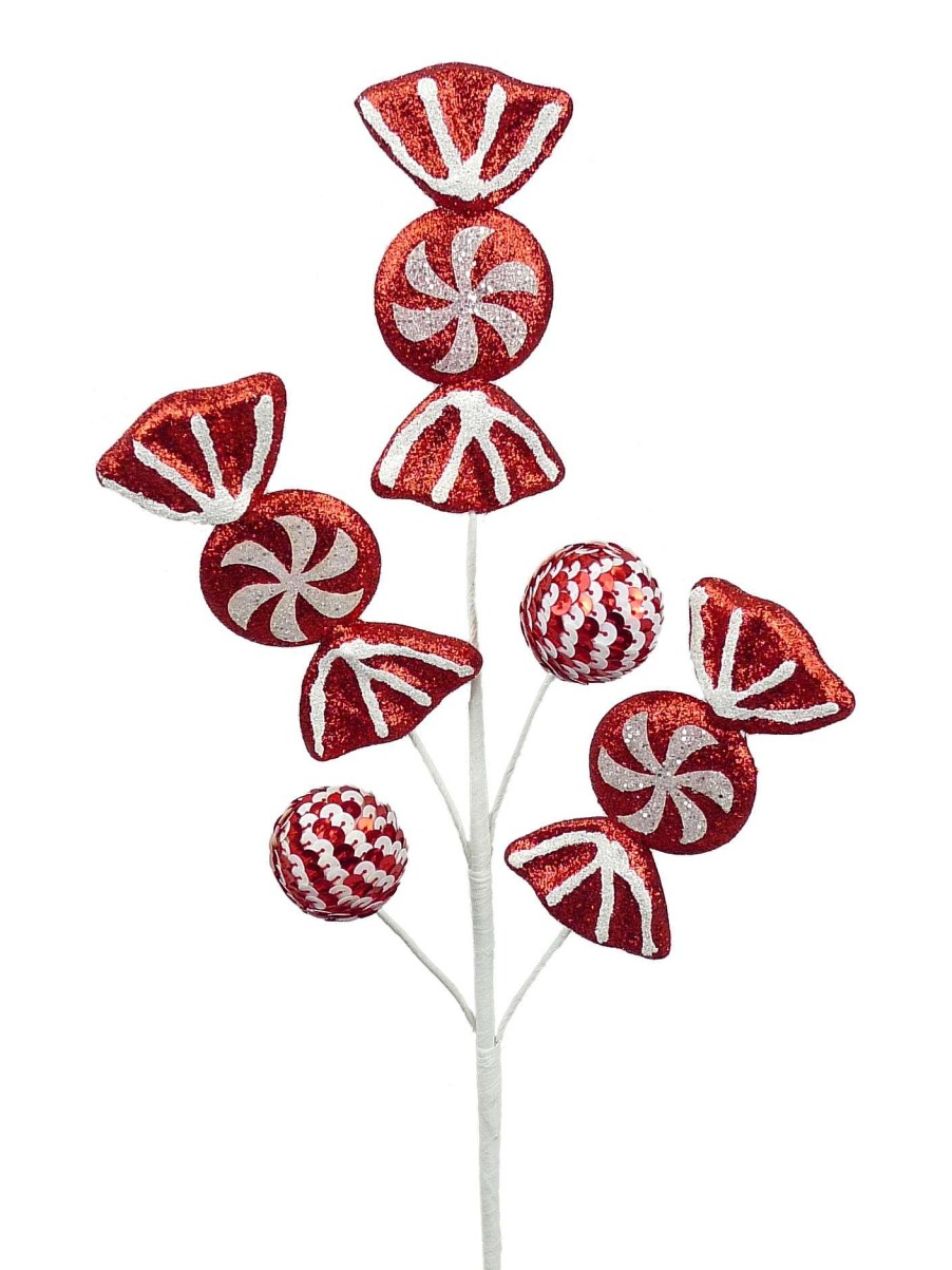 Liberty Floral Floral | Glitter Peppermint Candy Pick