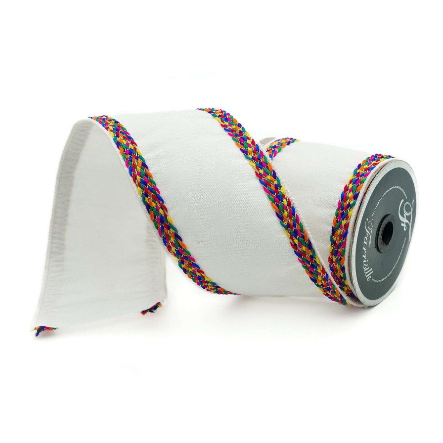 Farrisilk Ribbon | Multi Braided Mosaic Ribbon, 4" X 10Yd