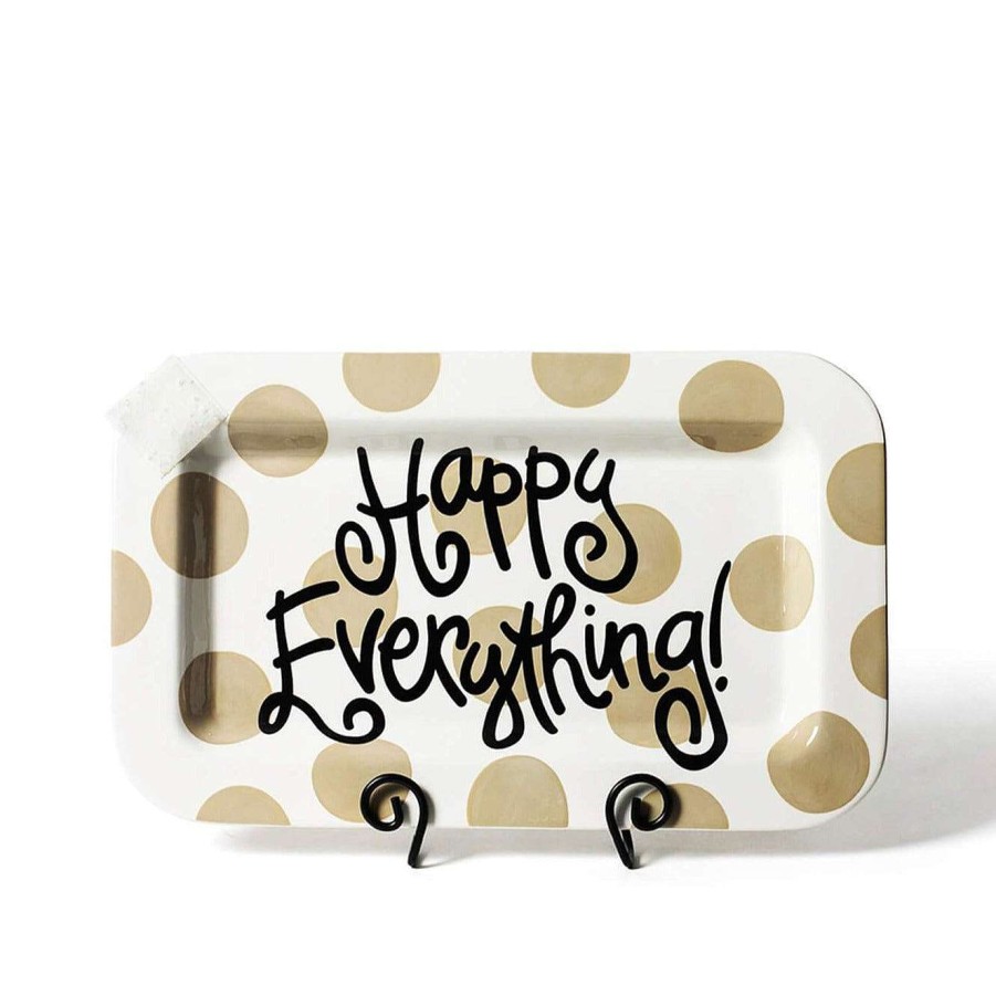 Happy Everything Kitchen & Dining | Neutral Dot Rectangle Mini Entertaining Platter By Happy Everything!