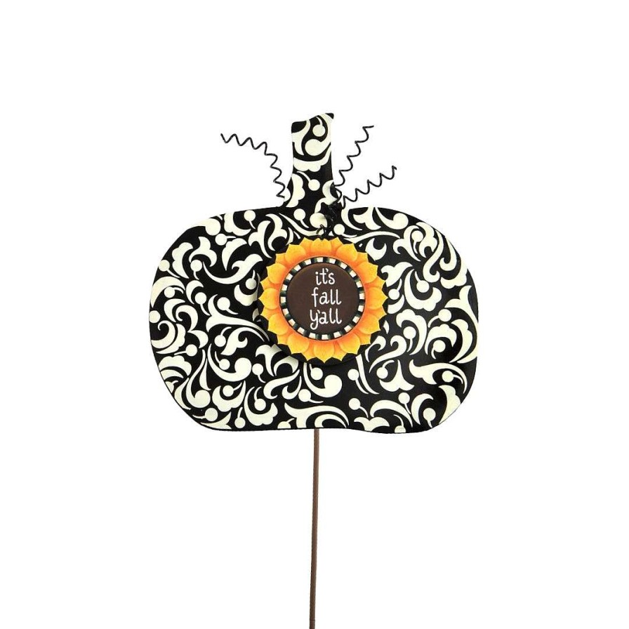 The Round Top Collection Wall Decor | Black Fall Charm Pumpkin