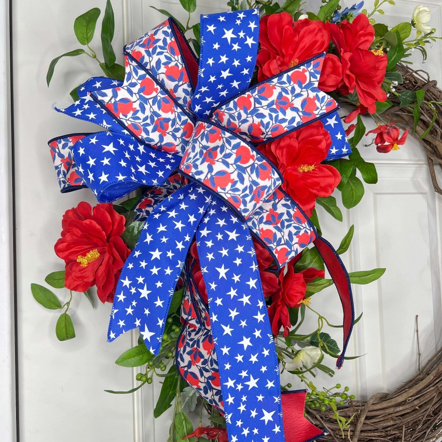 Miss Cayce's Miss Cayce'S Creations | Blooming Patriotism Wreath