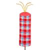 The Round Top Collection Pot Stakes | Red Plaid Firecracker Yard Display
