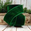 D. Stevens Ribbon | Green Dots Velvet Ribbon, 2.5" X 10Yd