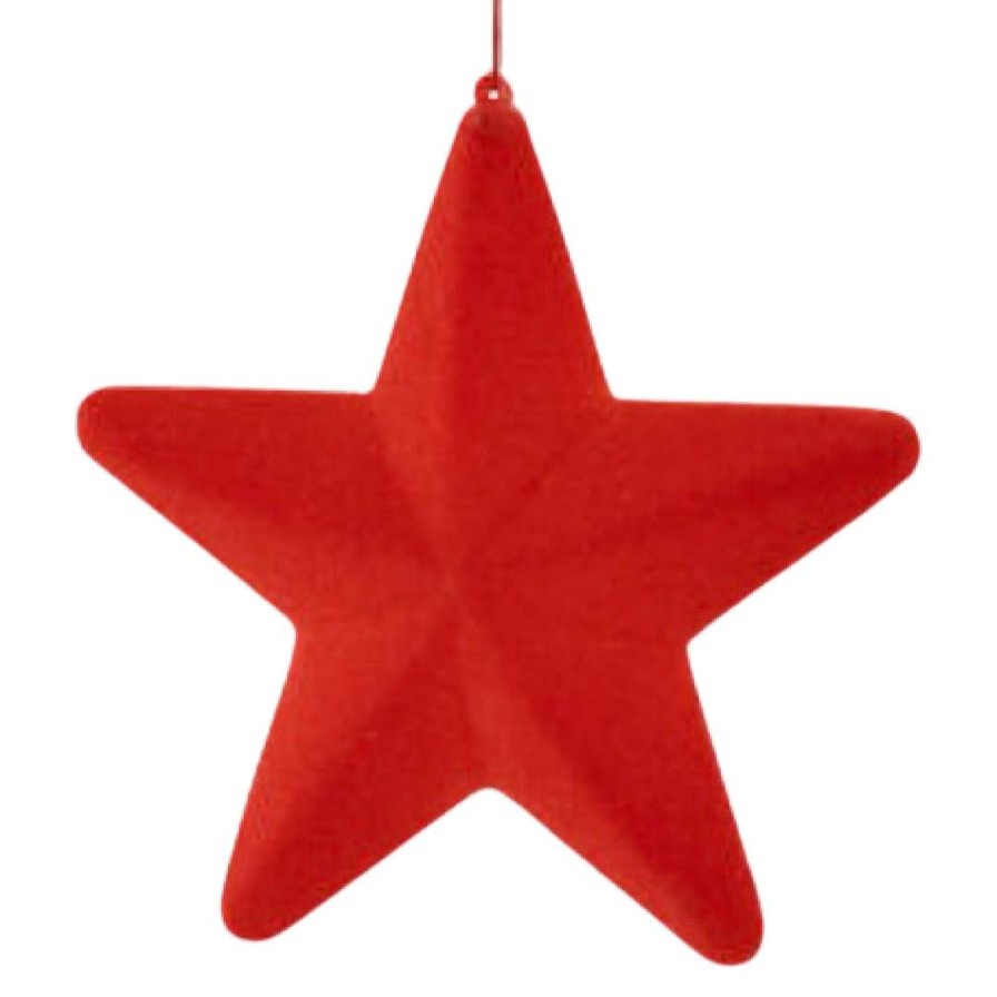 180 Degrees Home Accents | Flocked Hanging Stars, Medium