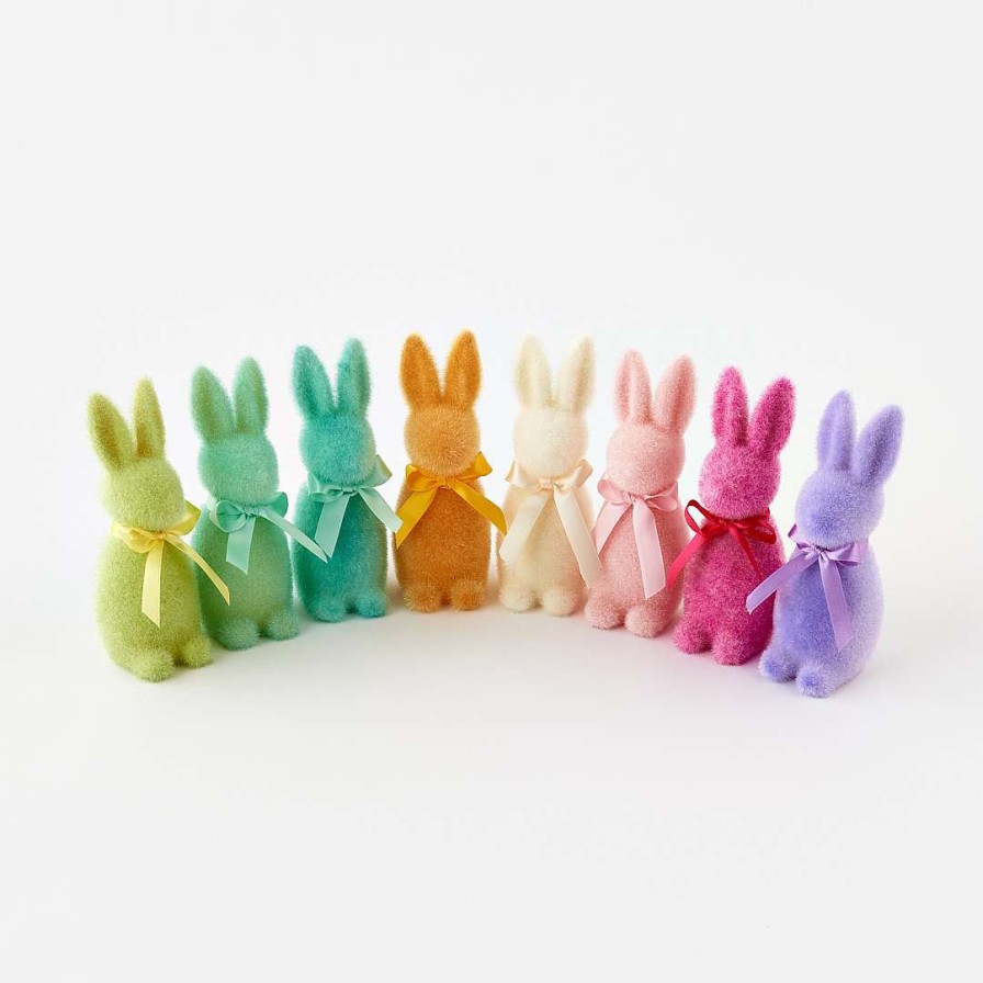 180 Degrees Focal Points | Flocked Button Nose Bunny, 6"