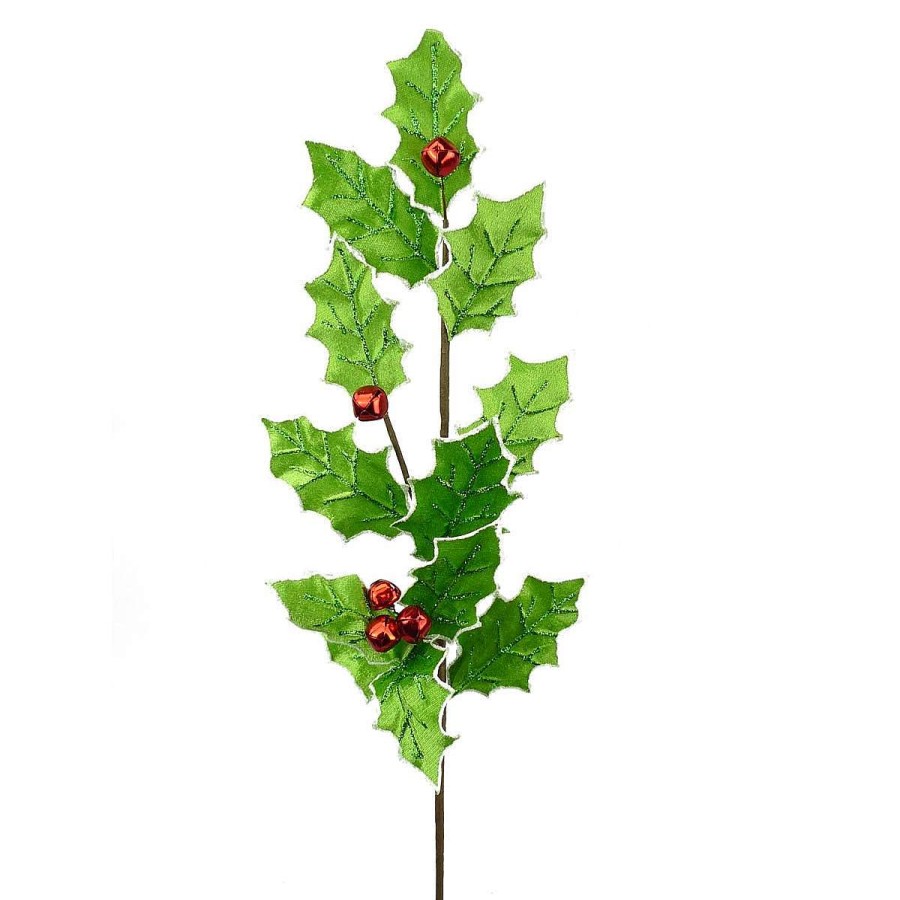 Liberty Floral Sprays | Velvet Holly Leaf Bell Spray