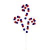Liberty Floral Sprays | Red, White, And Blue Felt Ball Curly Spray