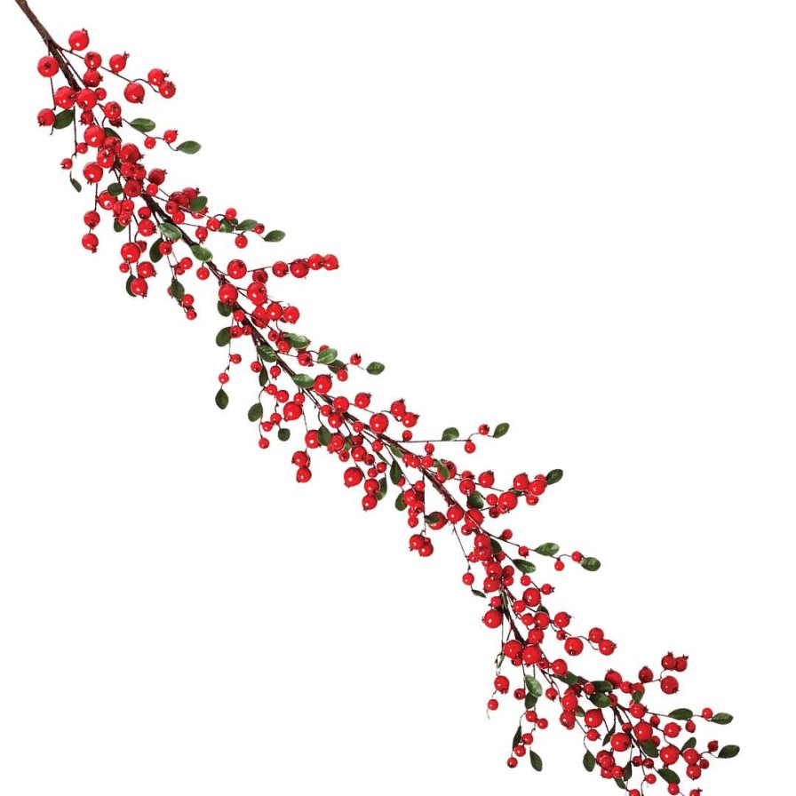 Regency Table Decor | Red Mixed Berry Leaf Garland, 48"