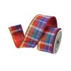 Farrisilk Ribbon | Multi-Colored Candy Plaid Ribbon 2.5"X10Yd