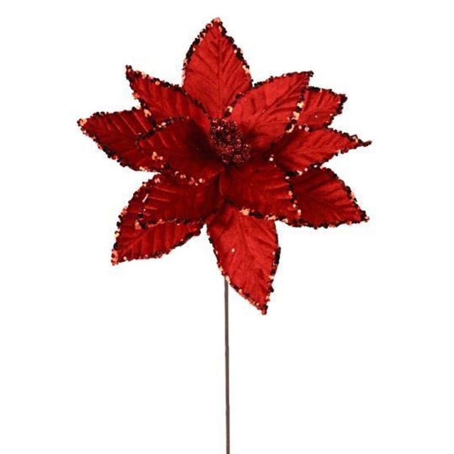 Craig Bachman Floral Decor | Red Textured Poinsettia