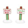 Department 56 Table Decor | Gingerbread Christmas Sign Set Dept. 56 Village