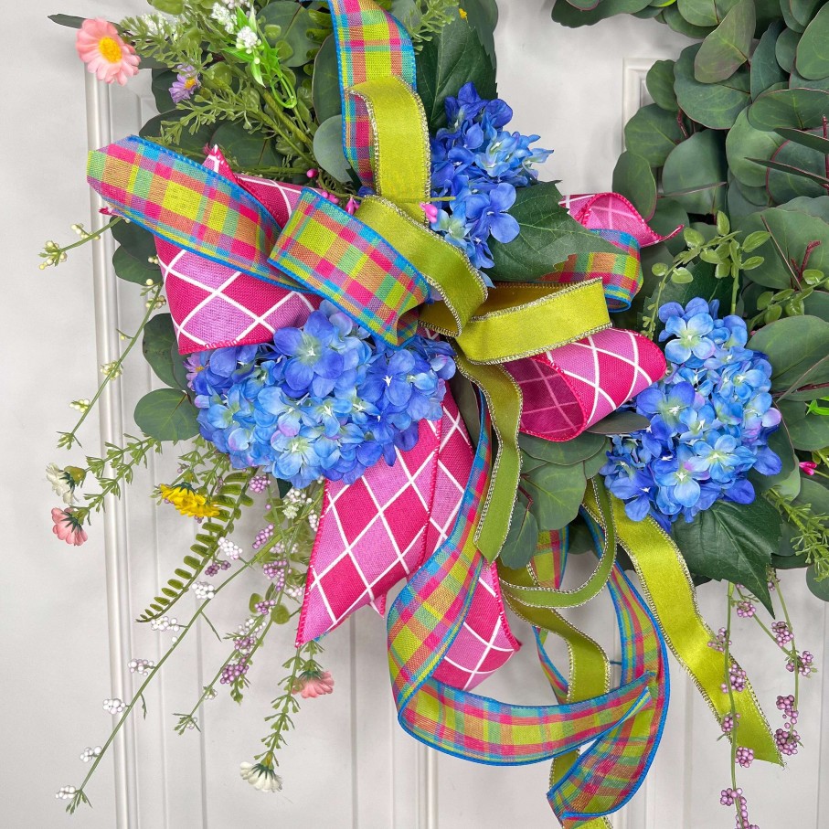 Miss Cayce's Miss Cayce'S Creations | Blooming Blue Hydrangea Wreath