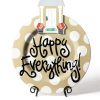 Happy Everything Table Decor | Neutral Dot Big Round Platter By Happy Everything!