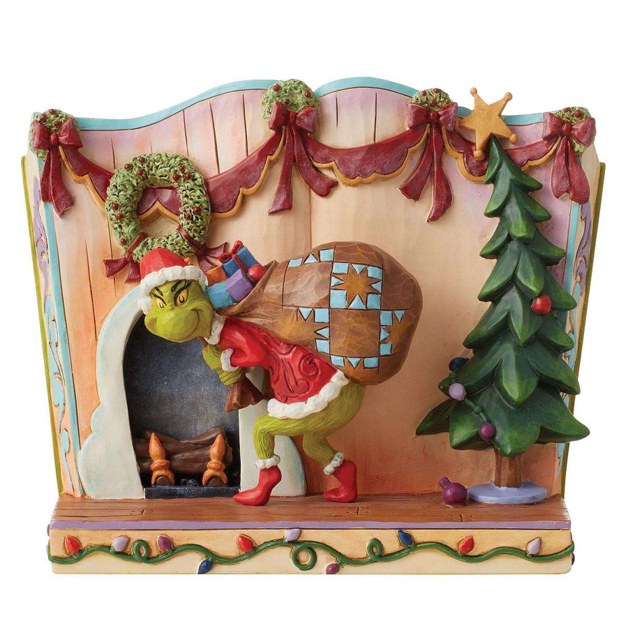 Department 56 Focal Points | Sneaky Grinch Stealing Presents Story, Dept. 56 Village