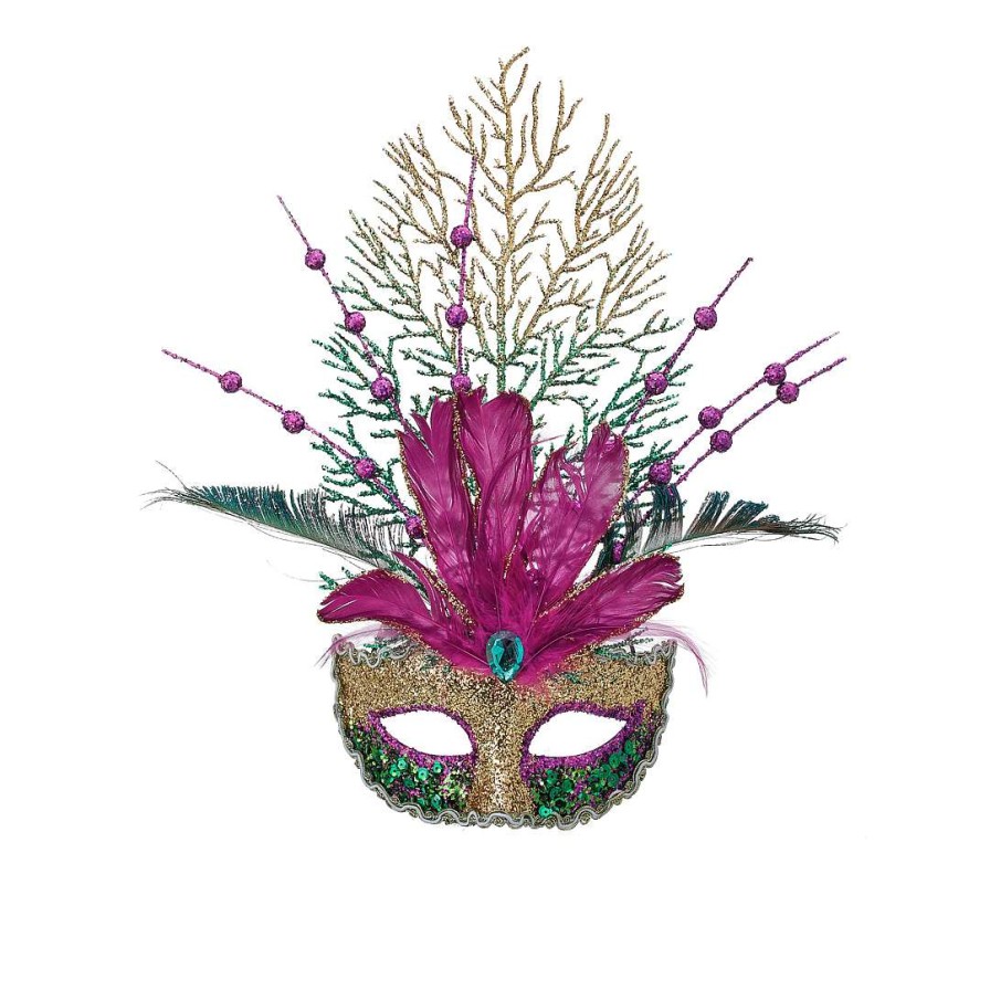 Regency Mardi Gras | Glitter With Feathers Mardi Gras Mask