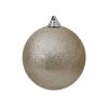 Farrisilk Ball Ornaments | Platinum Glitter Ball Ornament, 4"