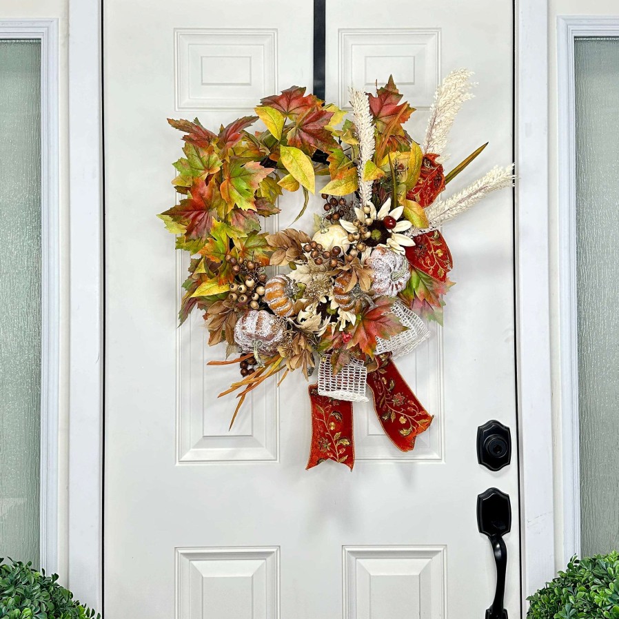 Miss Cayce's Door Decor | Autumn Leaves Wreath