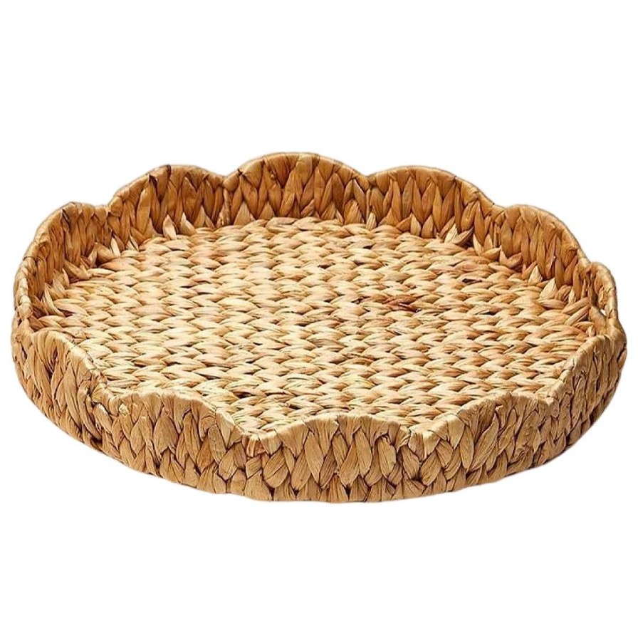 Two's Company Spring | Scalloped Edge Round Tray