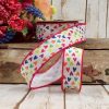 D. Stevens Ribbon | Poplin Colorful Hearts Ribbon, 1.5"X10Yd